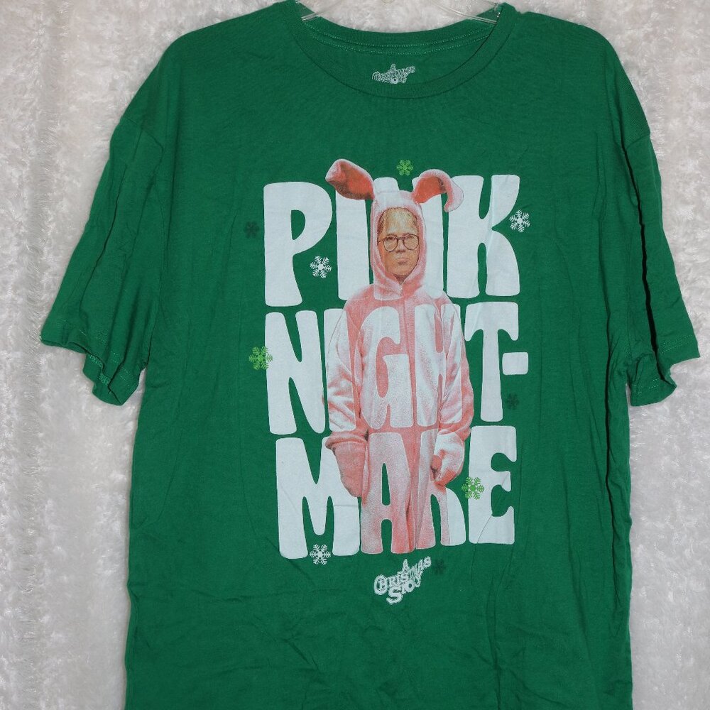 A Christmas Story men's XXL Pink Nightmare mens t-shirt